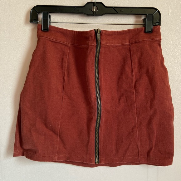 F21 rust denim skirt - Picture 1 of 3